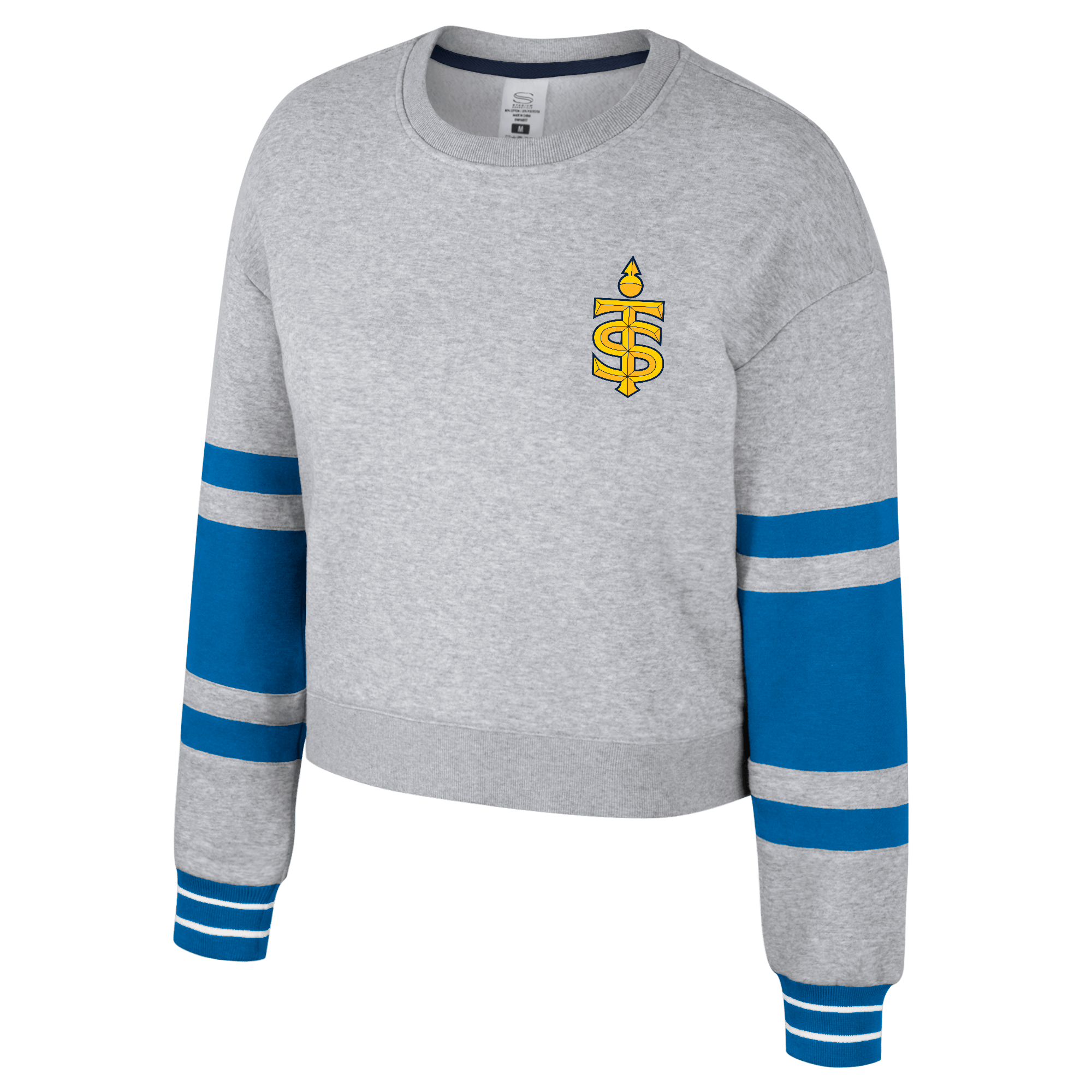 Toronto Sceptres Women's Stadium Essentials Scrimmage 2 Long Sleeve Crop Crew - Crewneck in Grey