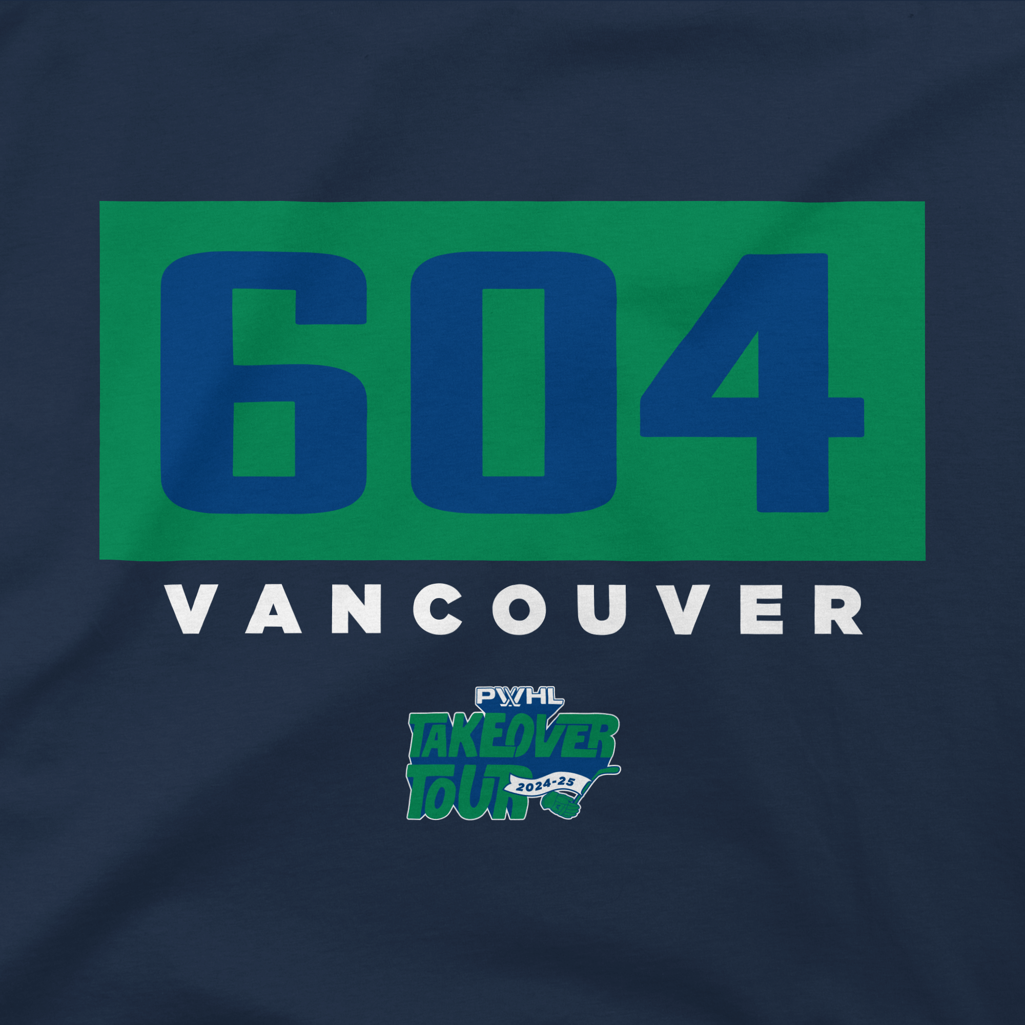 PWHL Adult Stadium Essentials Vancouver Takeover Area Code Crossbar Hoodie - Hoodie in S