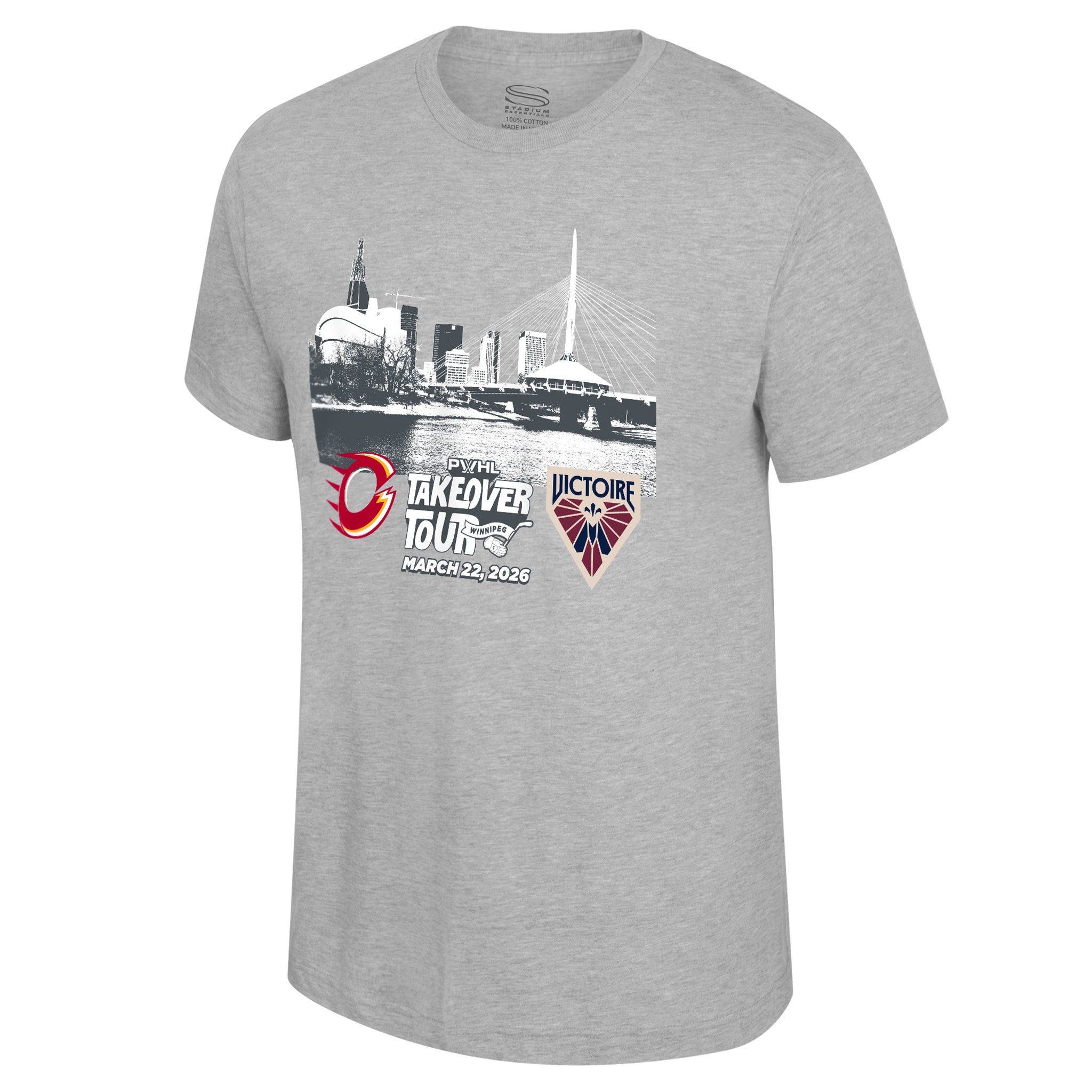 T-shirt Skyline Match Up La Grande Tournée LPHF à Winnipeg pour adultes Stadium Essentials
