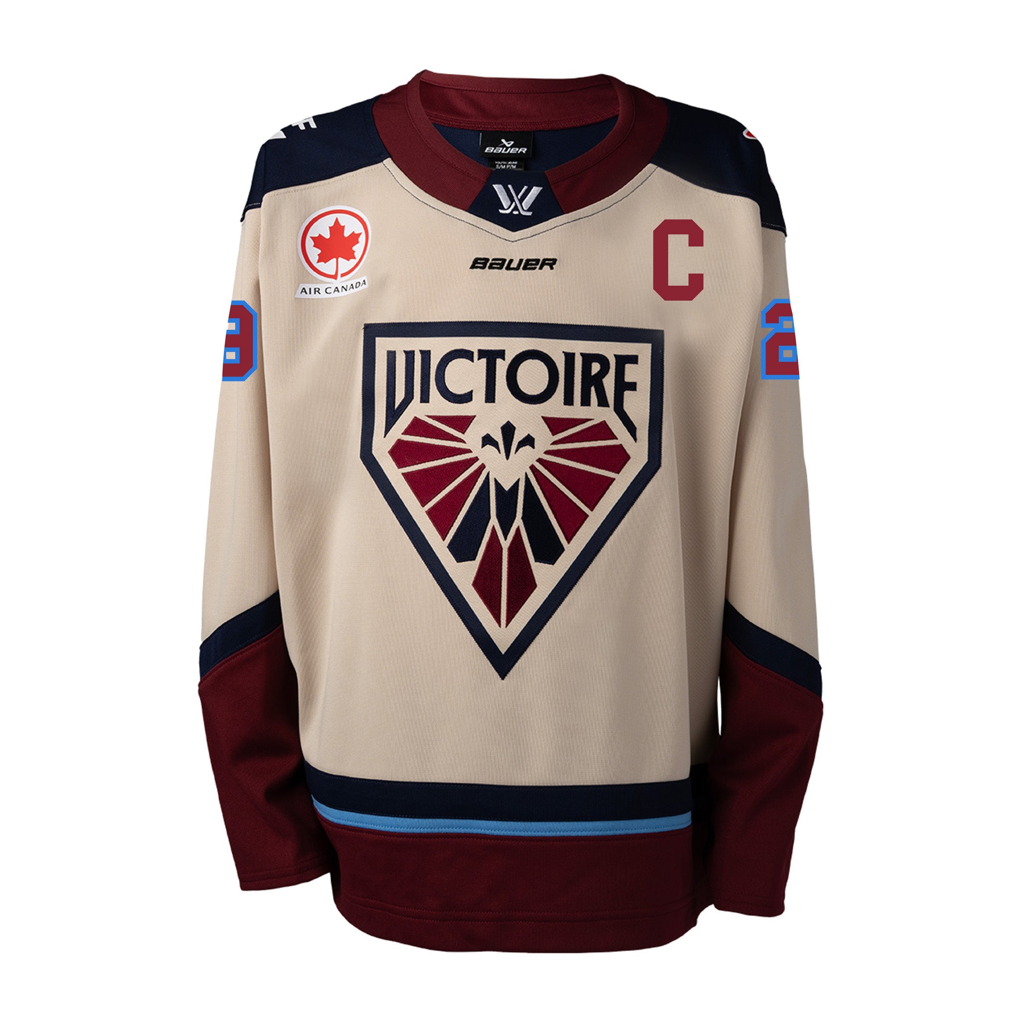 Youth Marie - Philip Poulin Montreal Victoire Bauer Replica Away Jersey - Jersey in Cream