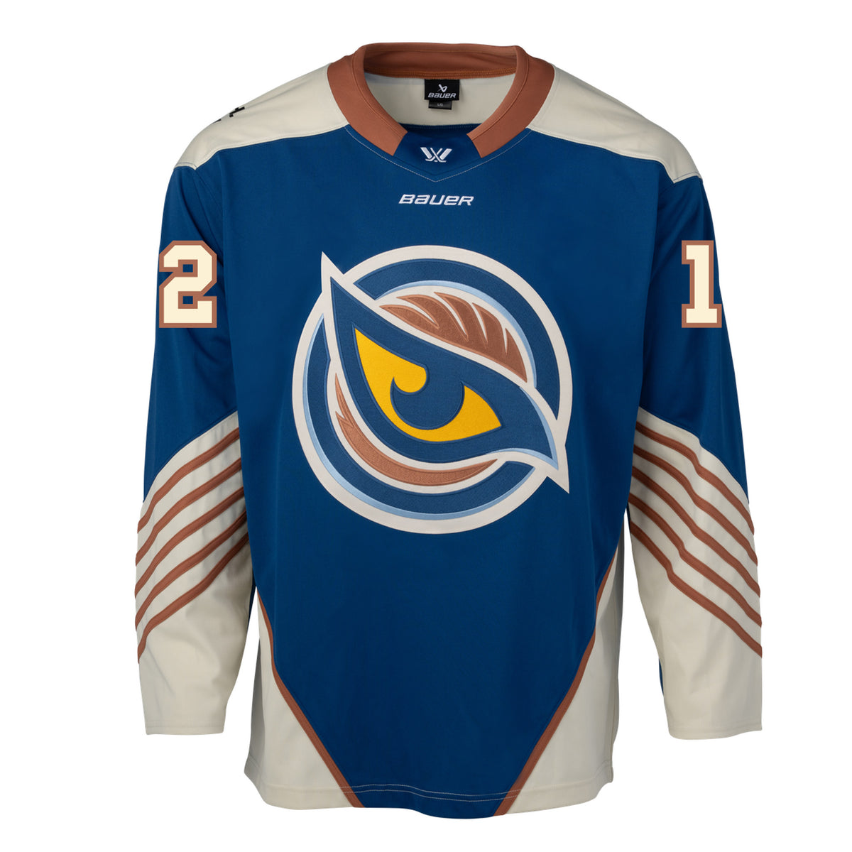 Adult Jenn Gardiner #12 Vancouver Goldeneyes Bauer Replica Home Jersey - Jersey in S