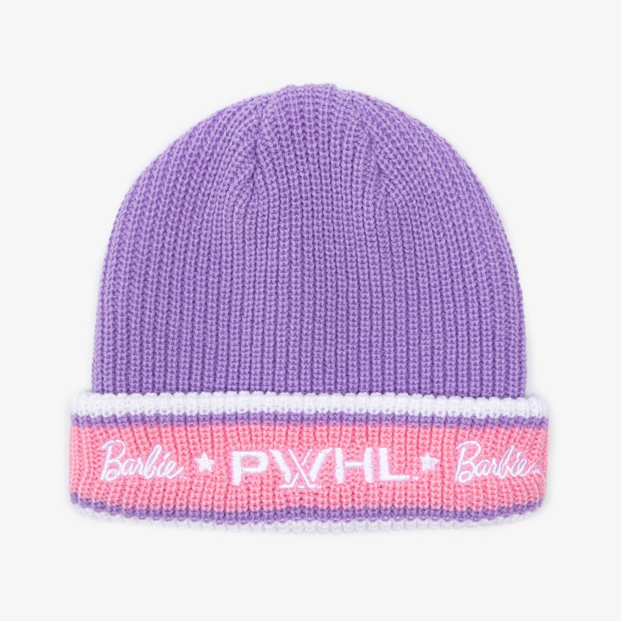 PWHL x Barbie by Peace Collective Stripe Beanie - Hat in Purple