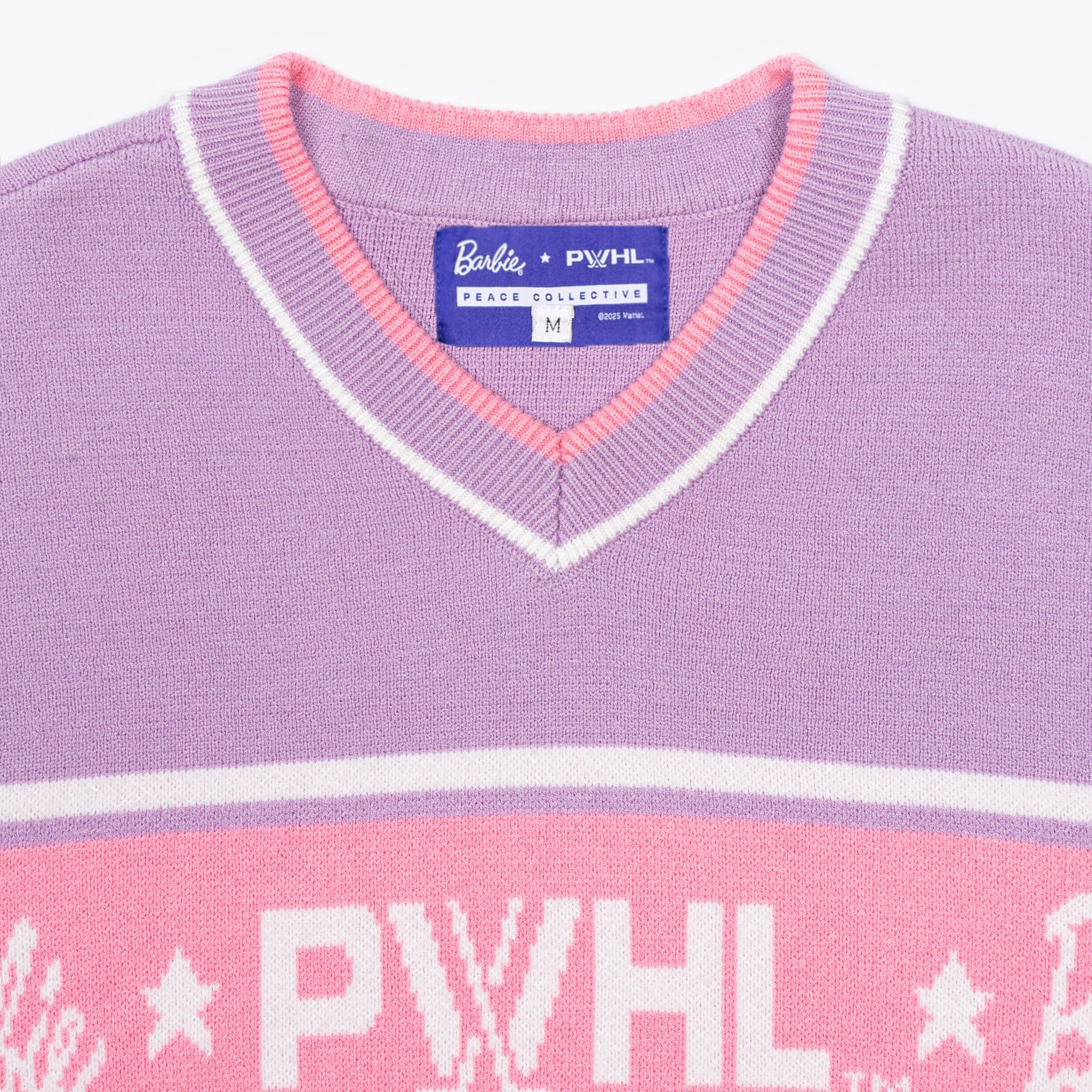 PWHL x Barbie by Peace Collective Women's Oversized V-Neck Sweater