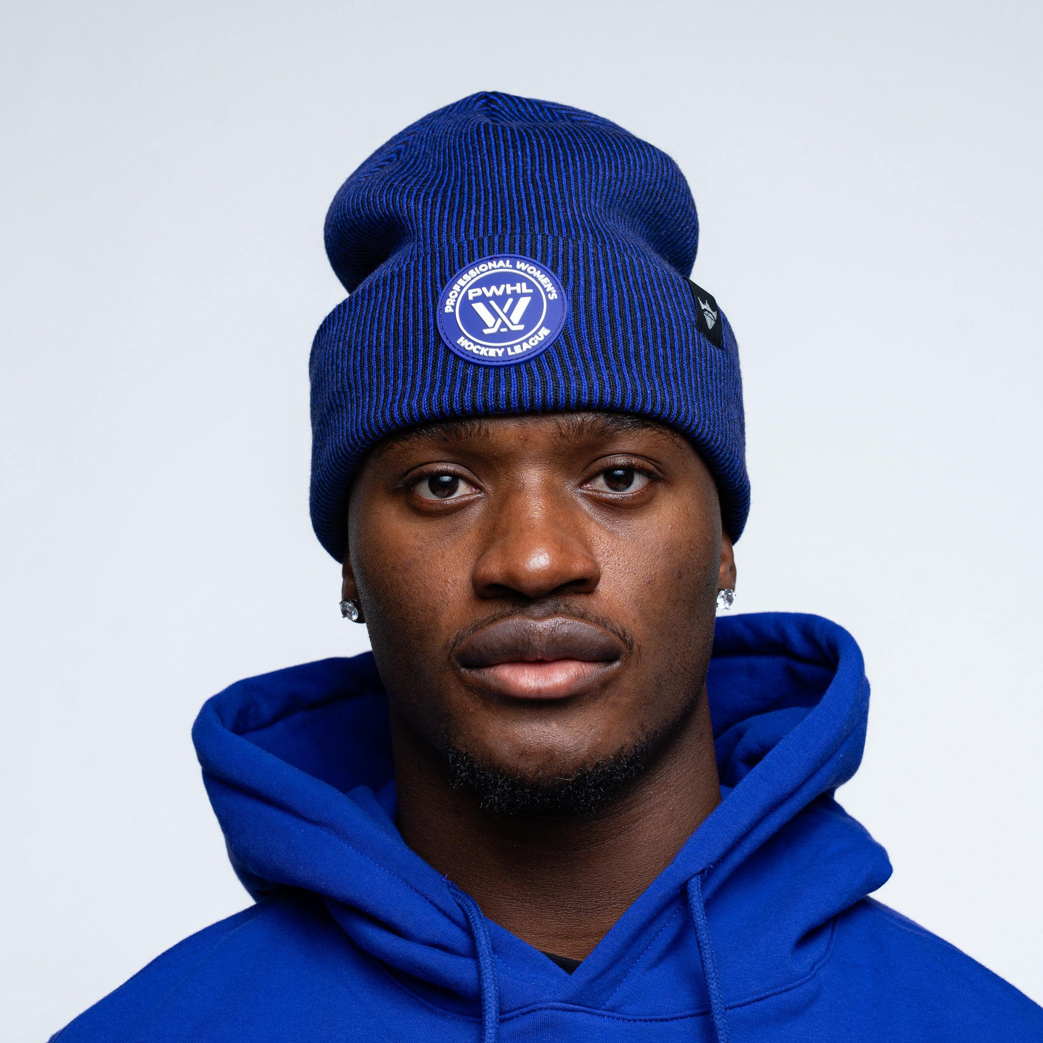 Adult PWHL Royalty Circle Patch Double Knit Beanie - Hat in OS