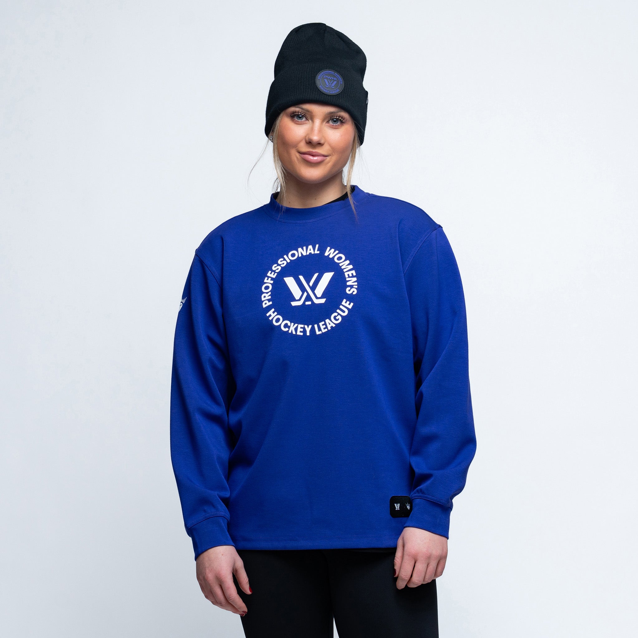 Adult PWHL Royalty Aura Circle Logo Performance Crew - Crewneck in S