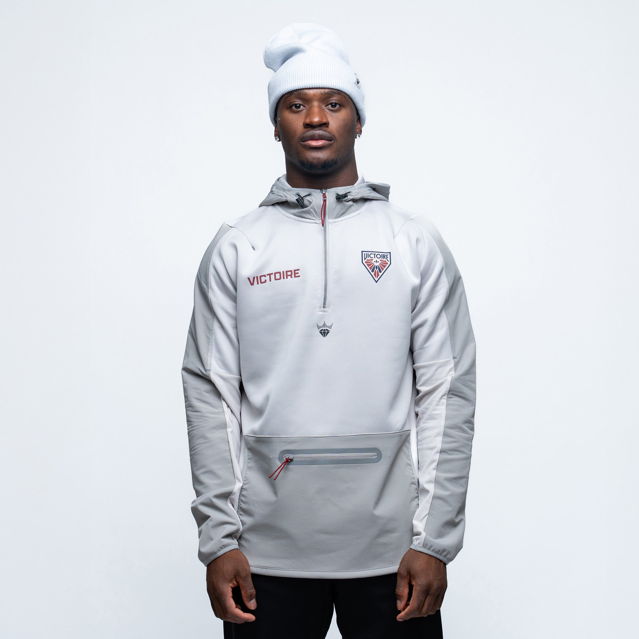 Adult Montreal Victoire Royalty Podium Hybrid Quarter Zip Jacket 2.0 - Jacket in XS