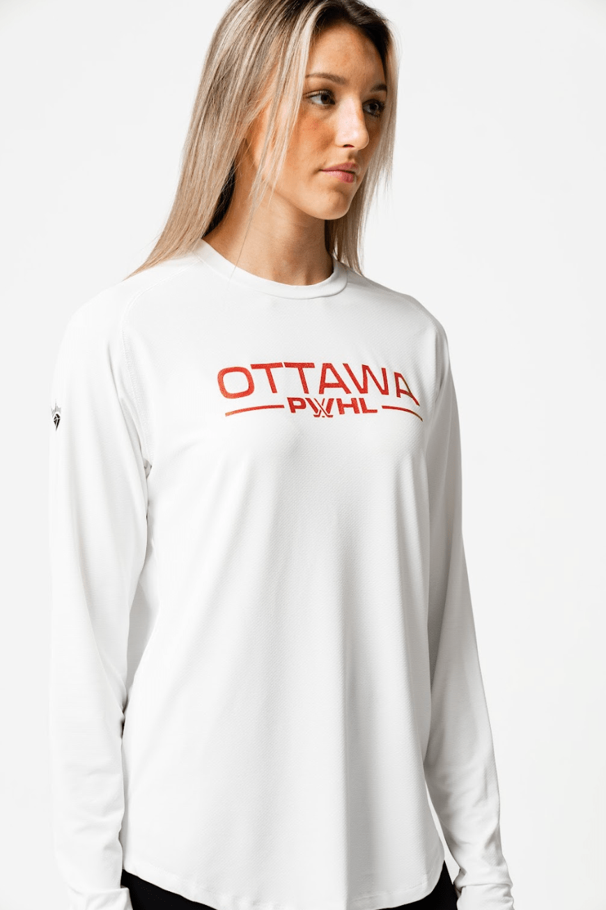 Ottawa Legacy Performance Long Sleeve T-Shirt - Long Sleeve T-Shirt in White