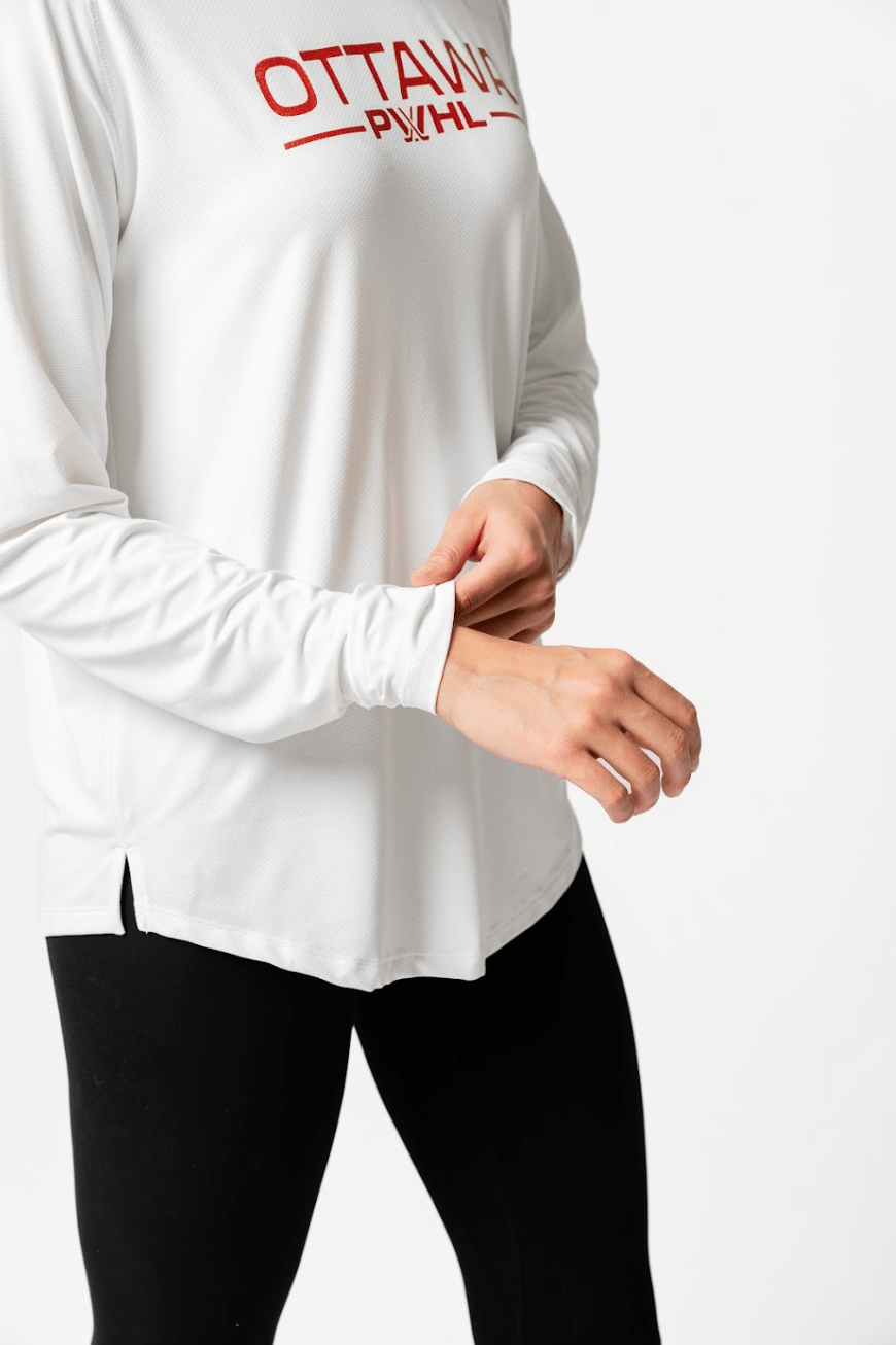 Ottawa Legacy Performance Long Sleeve T-Shirt - Long Sleeve T-Shirt in White
