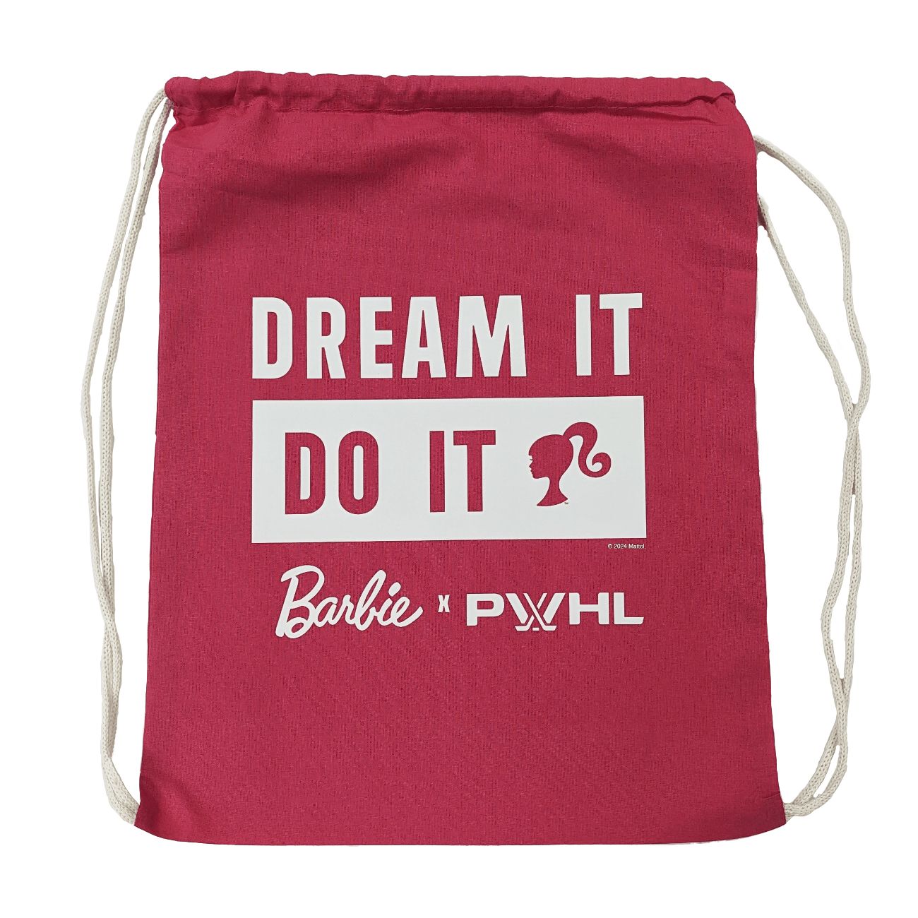 PWHL x Barbie Dream It, Do It Drawstring Bag - Tote in Pink