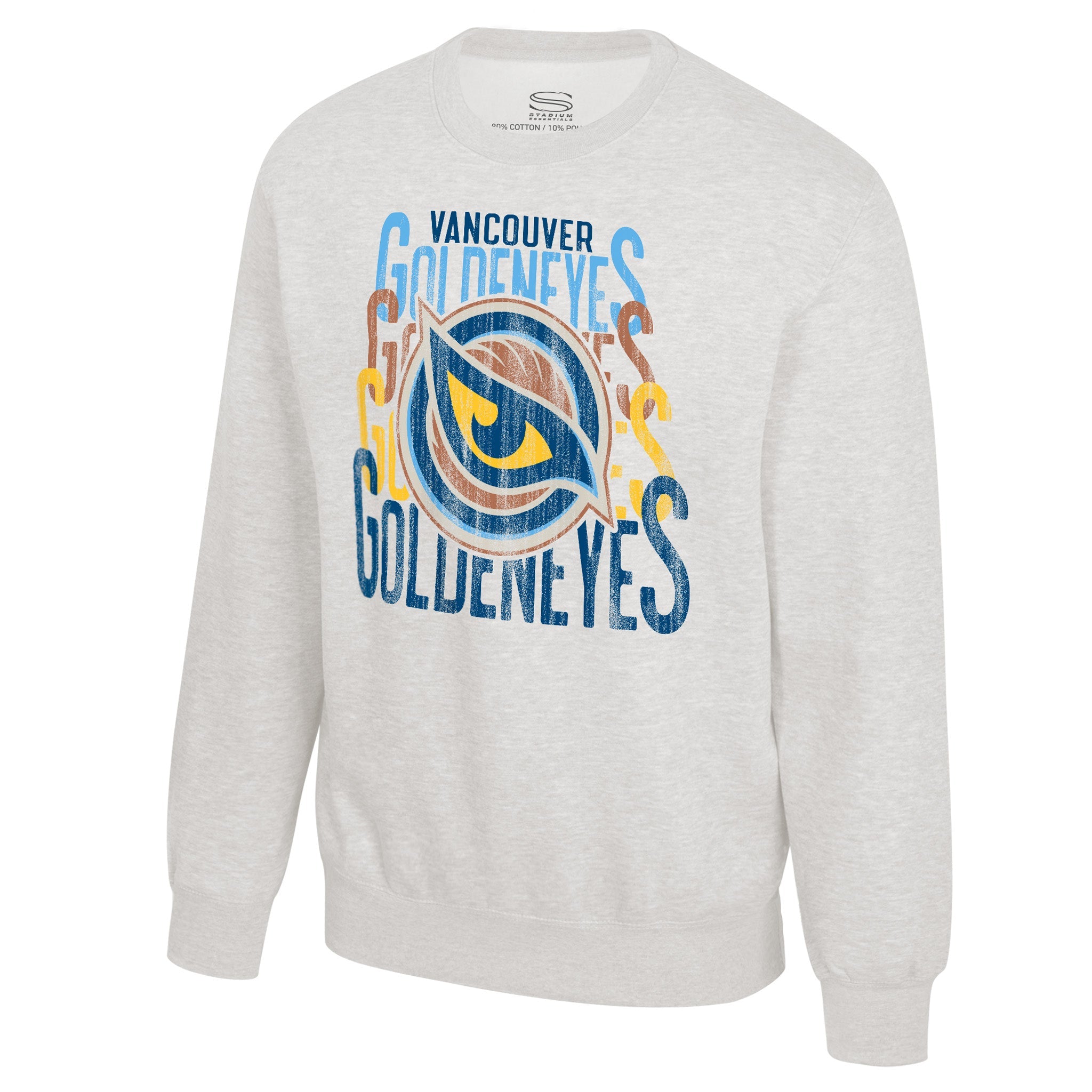 Adult Vancouver Goldeneyes Stadium Essentials Dedication Crewneck Sweater - Crewneck in Oatmeal Heather