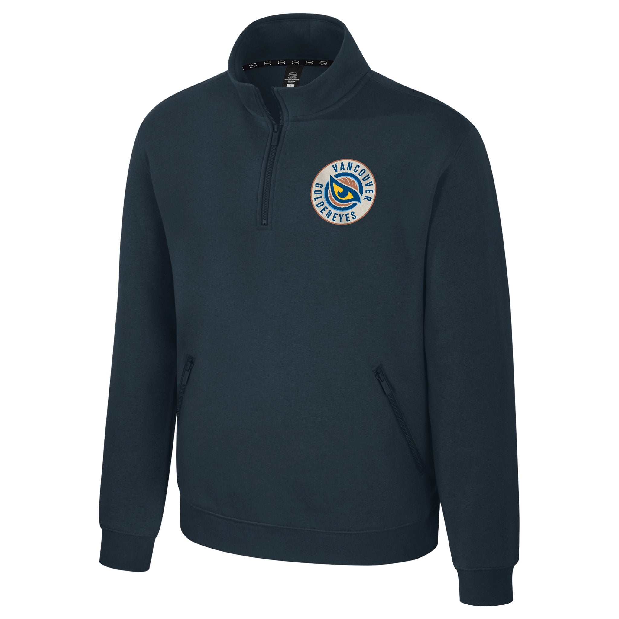 Adult Vancouver Goldeneyes Stadium Essentials Trainer 1/4 Zip Fleece - Quarter Zip in Charcoal