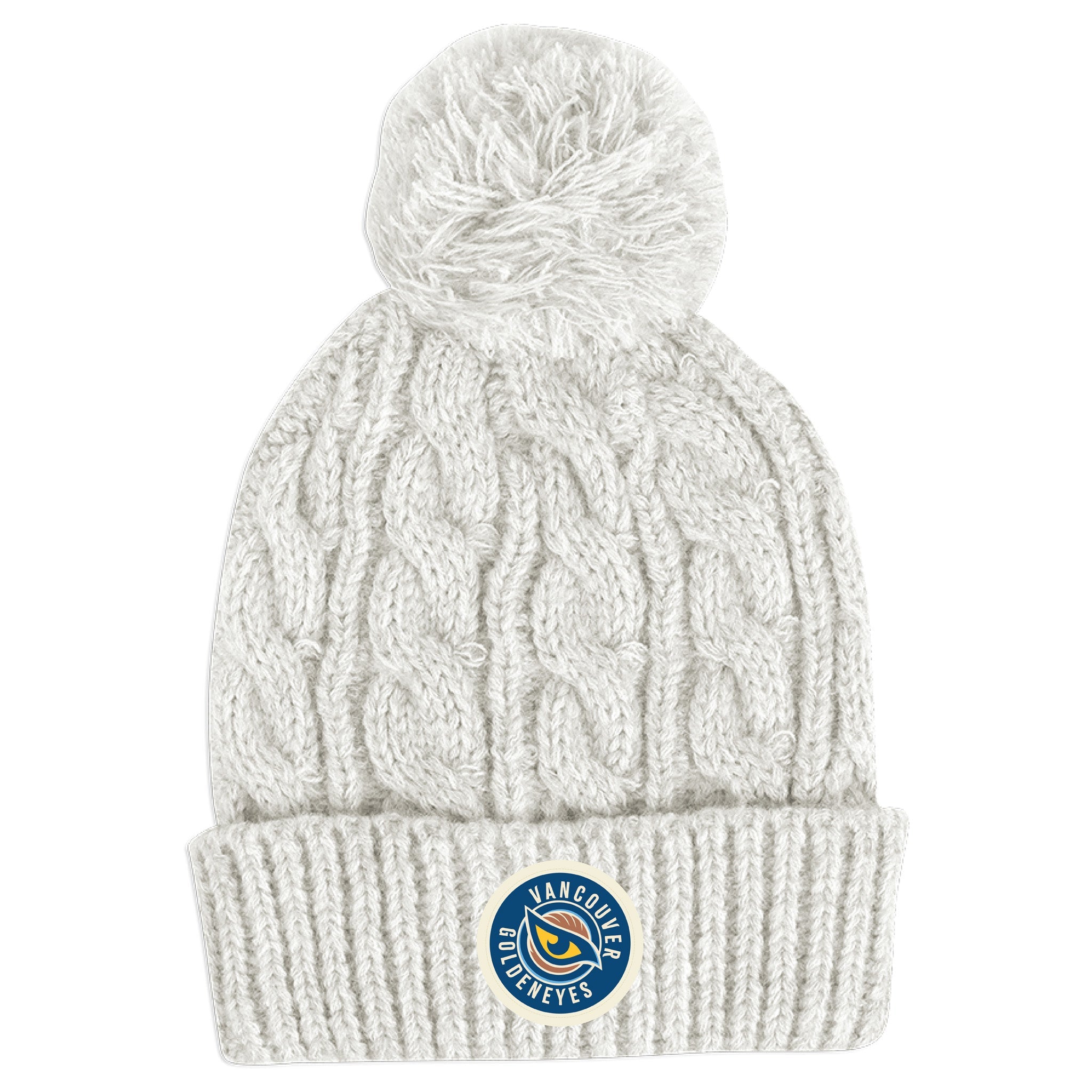 Adult Vancouver Goldeneyes Ahead Kierra Pom Beanie - Hat in White