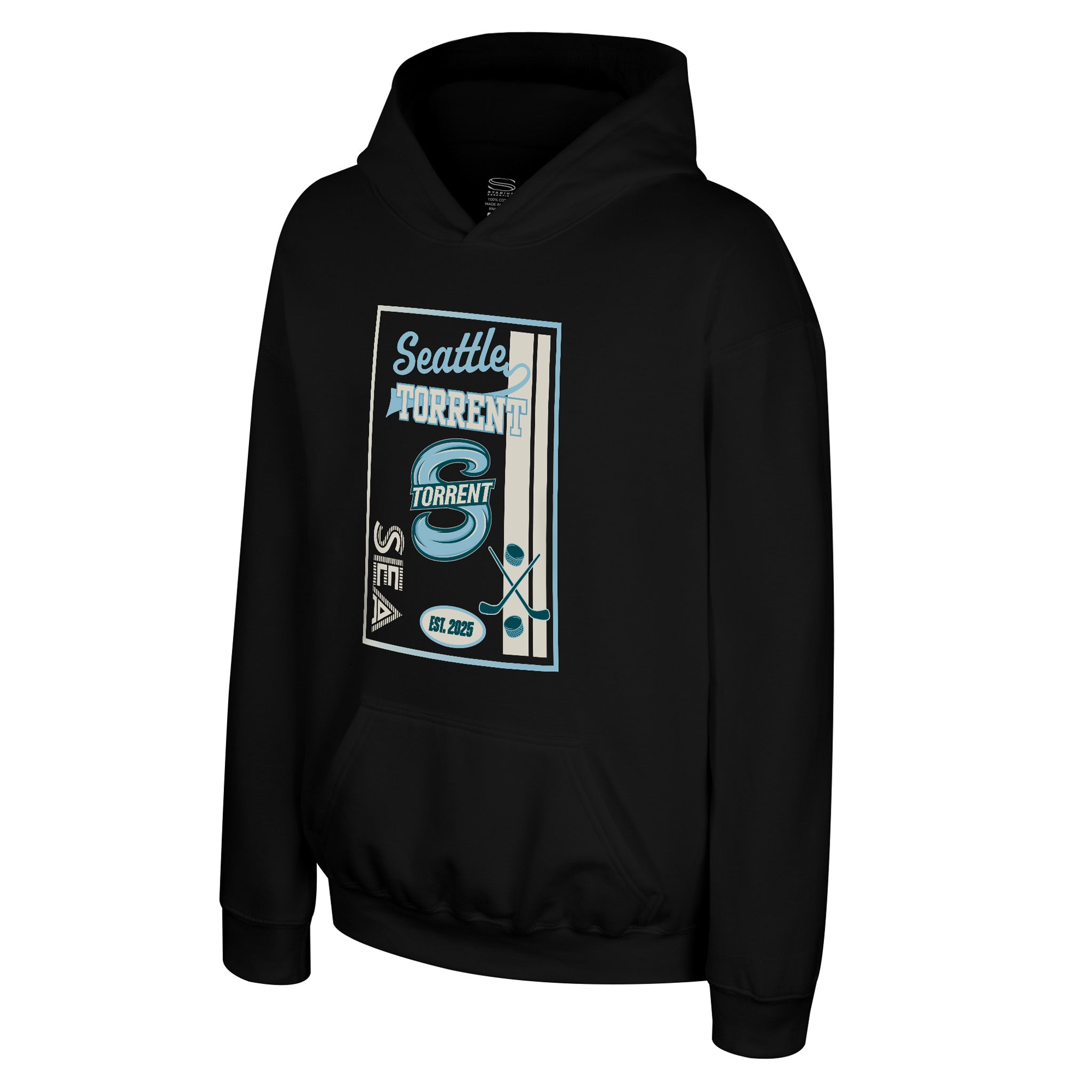 Youth Seattle Torrent Stadium Essentials Jumbo Hoodie - Hoodie in Black