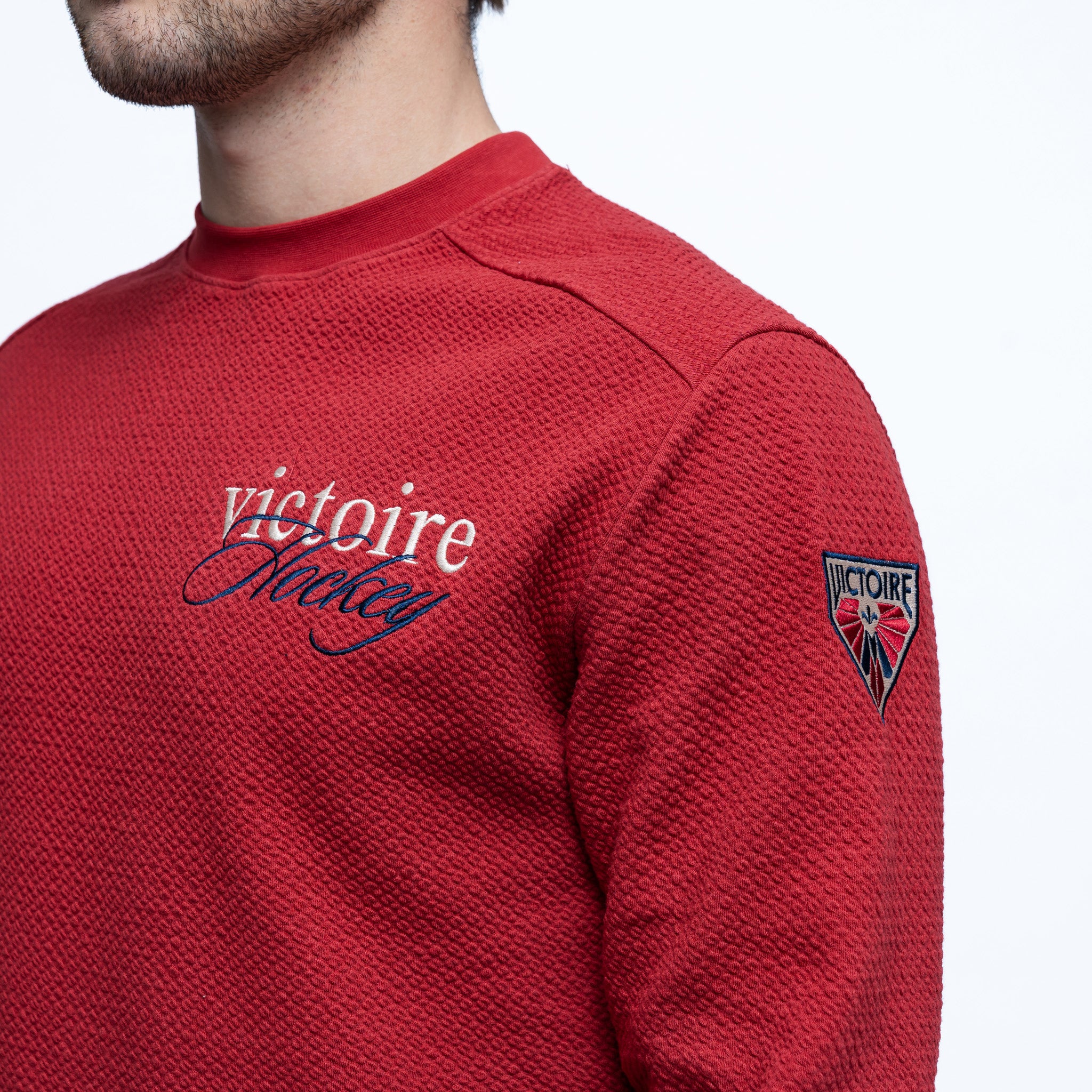Adult Montreal Victoire Royalty Waffle Crew - Crewneck in XS