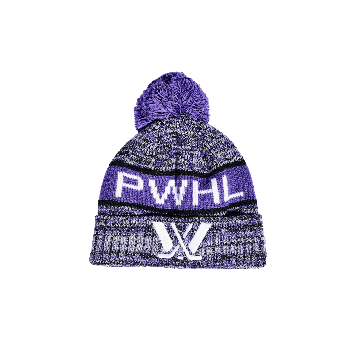 Adult PWHL New Era Knit Tri Color Pom Beanie
